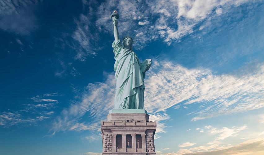 We see the Statue of Liberty in New York City. EB-5 investment is the best way to relocate to the United States.