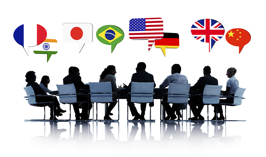 Diverse international professionals in a meeting, showcasing cultural diversity and global connections facilitated by EB5 residency.