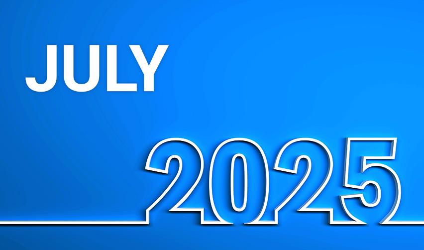The words July 2025 pm a blue background, representing the July 2025 visa bulletin and what it means for EB5 investors.