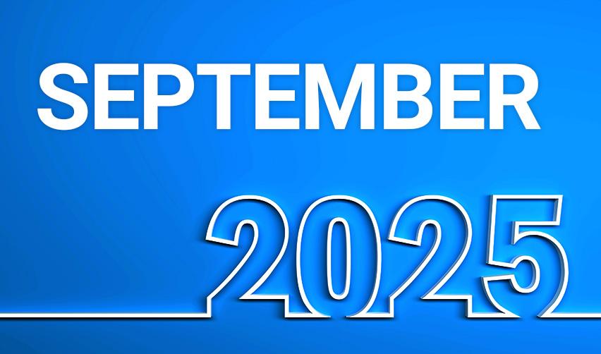 Graphic with “September 2025” in bold white text on a blue background, representing the September 2025 EB5 visa bulletin update.