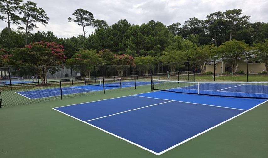 A photo of new pickleball courts at Bay Creek community, enhancing recreation options for residents and investment security for EB5 investors.