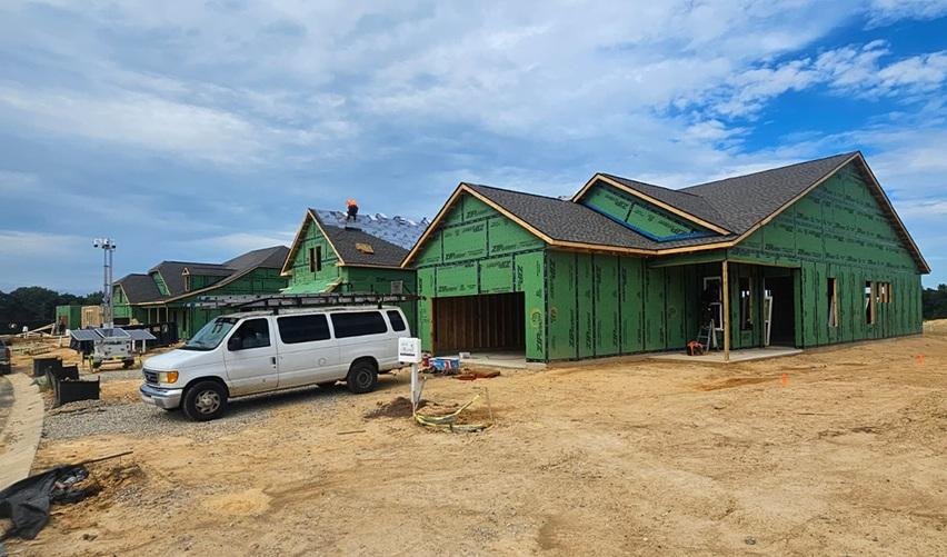 Image showing model home construction is underway at the Rocky River rural EB5 project site, developed by Kolter and sponsored by EB5AN.