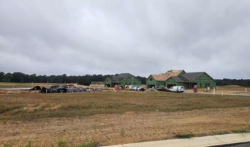 A wide angle view of the model home park area under construction at the Rocky River EB5 project site.