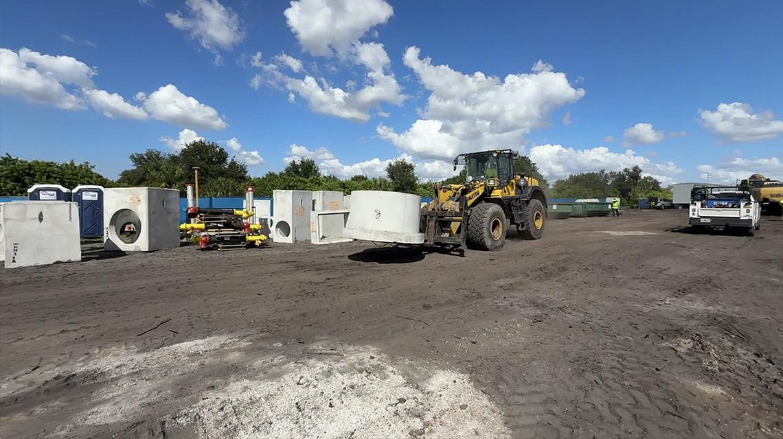 A tractor on a dirt road