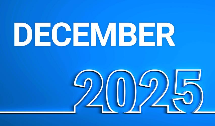 A blue banner with white text on it that reads December 2025, referencing the State Department and USCIS visa bulletin.