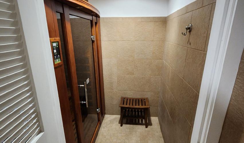 Image showing renovation completion at Life Center saunas.