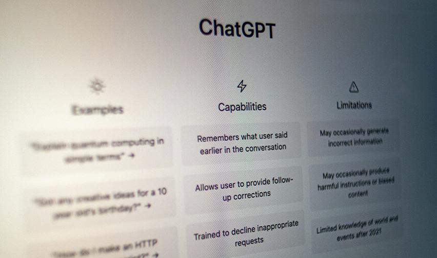 Close-up of the ChatGPT interface on a computer screen, illustrating how EB5 investors can use AI tools to research regional center compliance, financial structure, and immigration reliability.